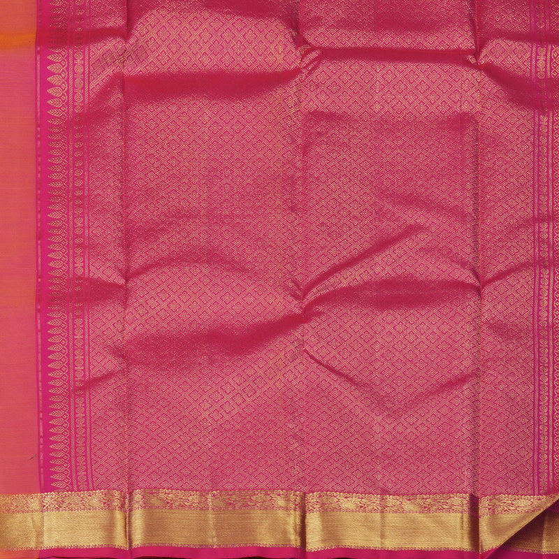 Hayagrivas Handloom Yellow Kanjivaram Silk Saree KBF66D1-3