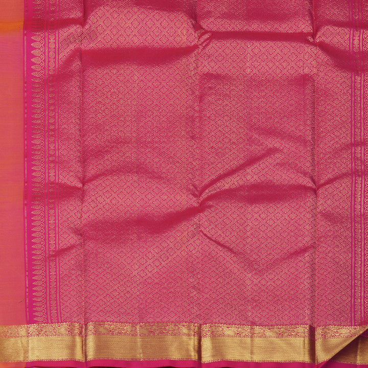 Hayagrivas Handloom Yellow Kanjivaram Silk Saree KBF66D1-3