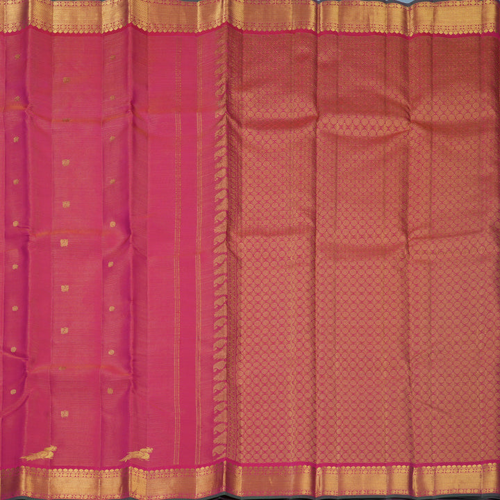 Hayagrivas Handloom Rani Pink Kanjivaram Silk Saree KBF670G4-1