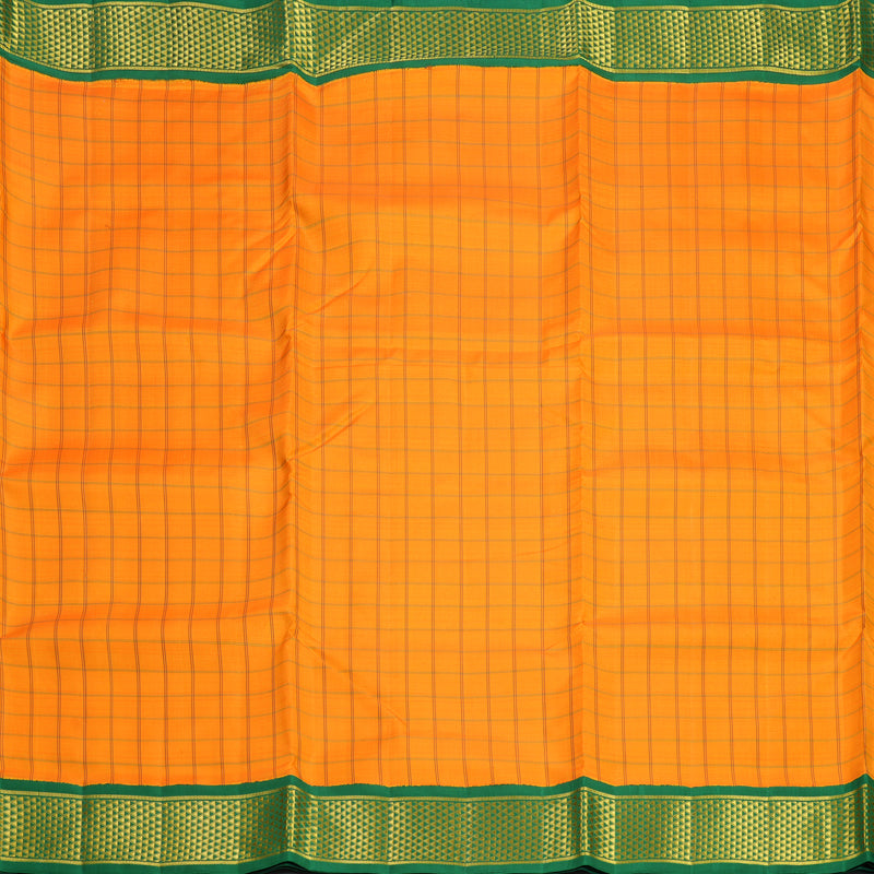 Hayagrivas Handloom Mambazham Orange Ten Yards Silk Saree KBF672G6-1