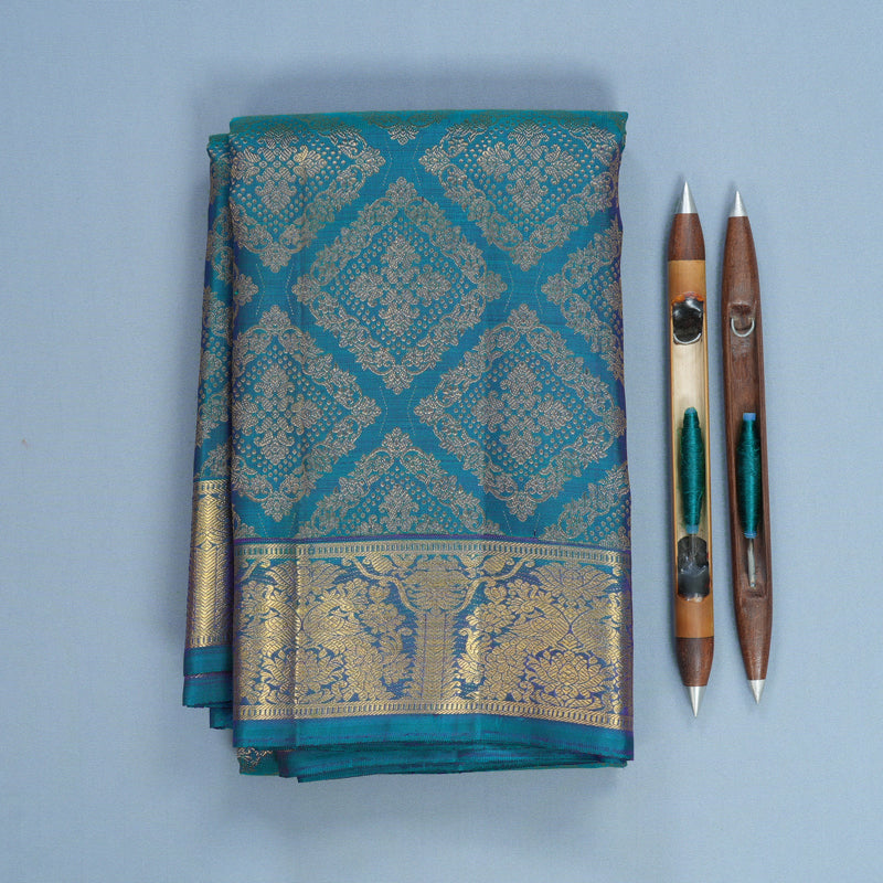 Hayagrivas Handloom Mayilkazhuthu Kanjivaram Silk Saree KBF673G1-1
