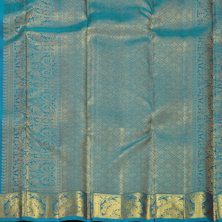 Hayagrivas Handloom Mayilkazhuthu Kanjivaram Silk Saree KBF673G1-1