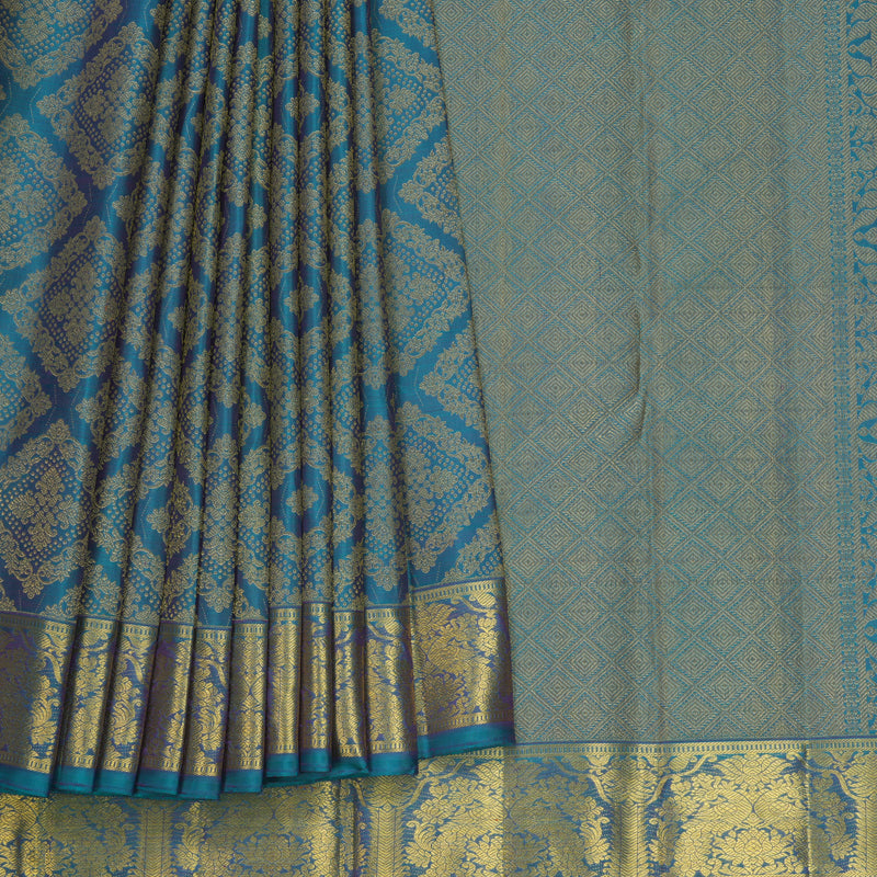 Hayagrivas Handloom Mayilkazhuthu Kanjivaram Silk Saree KBF673G1-1