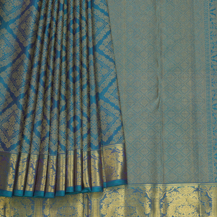 Hayagrivas Handloom Mayilkazhuthu Kanjivaram Silk Saree KBF673G1-1