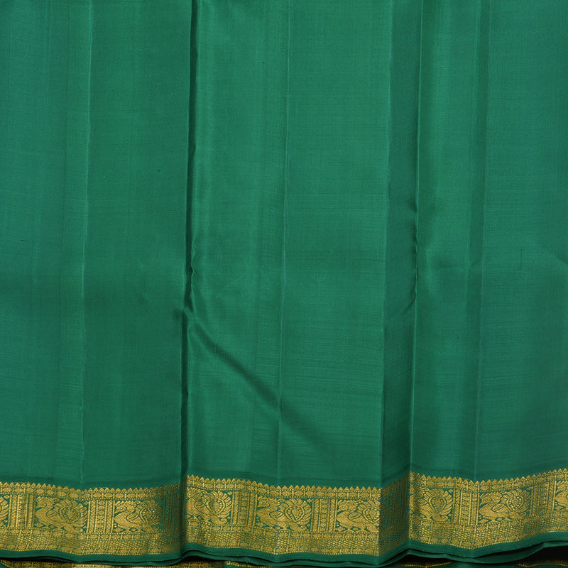 Hayagrivas Handloom Yellow Kanjivaram Silk Saree with Green Border KBF675G1-3
