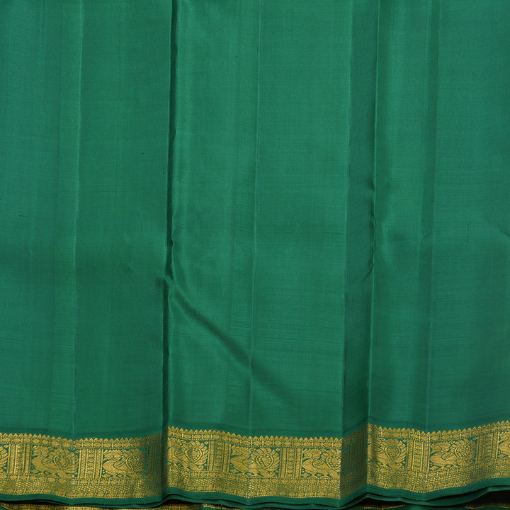 Hayagrivas Handloom Yellow Kanjivaram Silk Saree with Green Border KBF675G1-3