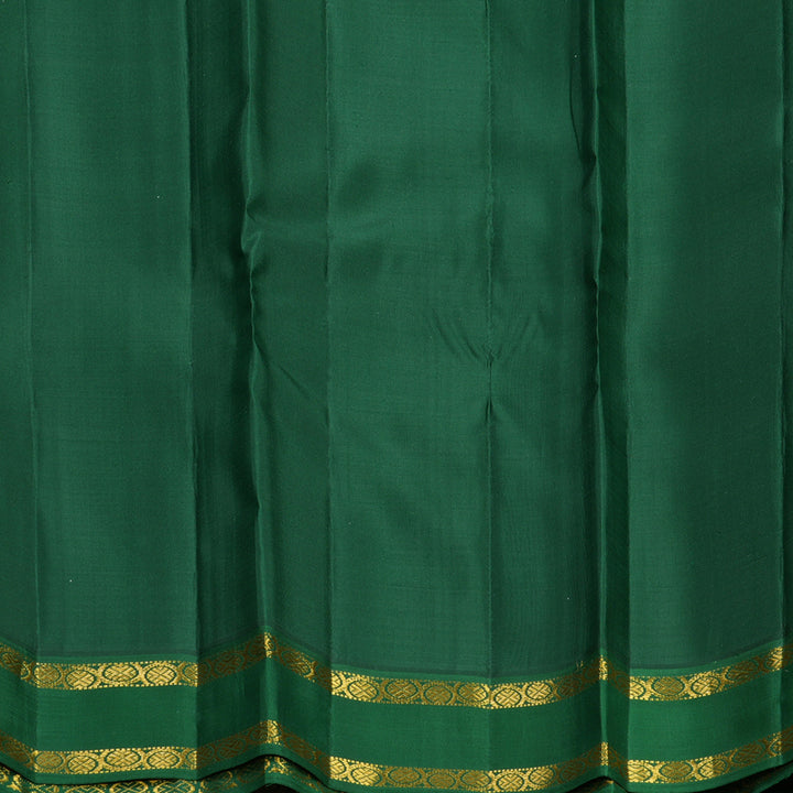 Hayagrivas Handloom Magenta Kanjivaram Silk Saree with Dark Green Border KBF675G2-1