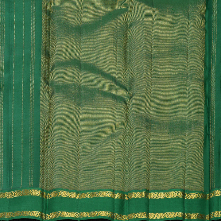 Hayagrivas Handloom Magenta Kanjivaram Silk Saree with Dark Green Border KBF675G2-1