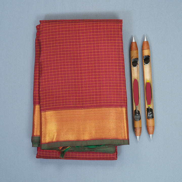 Hayagrivas Handloom Maroon Kanjivaram Silk Saree KBF676G4-1