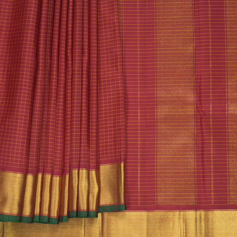 Hayagrivas Handloom Maroon Kanjivaram Silk Saree KBF676G4-1