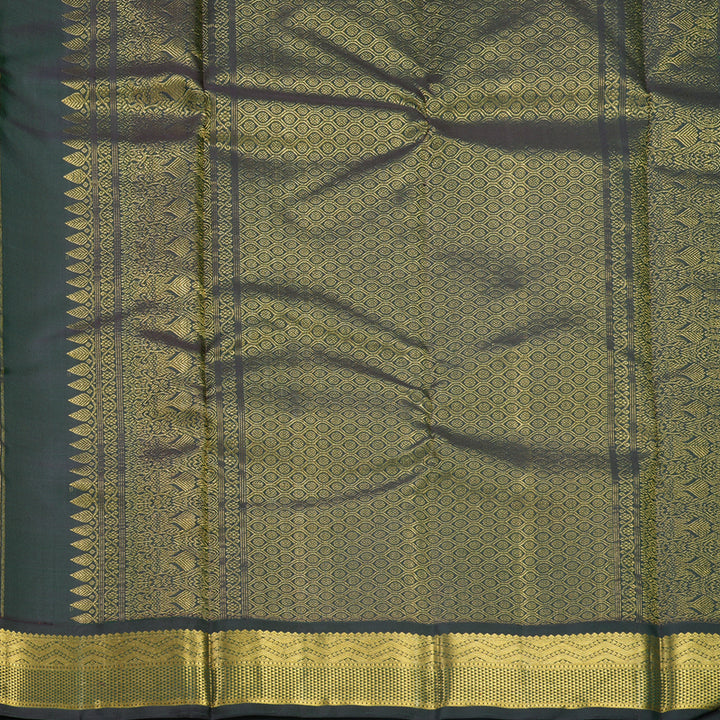 Hayagrivas Handloom Red Kanjivaram Silk Saree with Karum Pachai Border KBF677G2-1