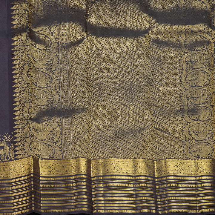 Hayagrivas Handloom Deep Snuff Kanjivaram Silk Saree KBF679G1-1