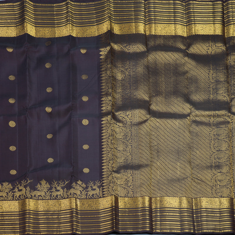 Hayagrivas Handloom Deep Snuff Kanjivaram Silk Saree KBF679G1-1
