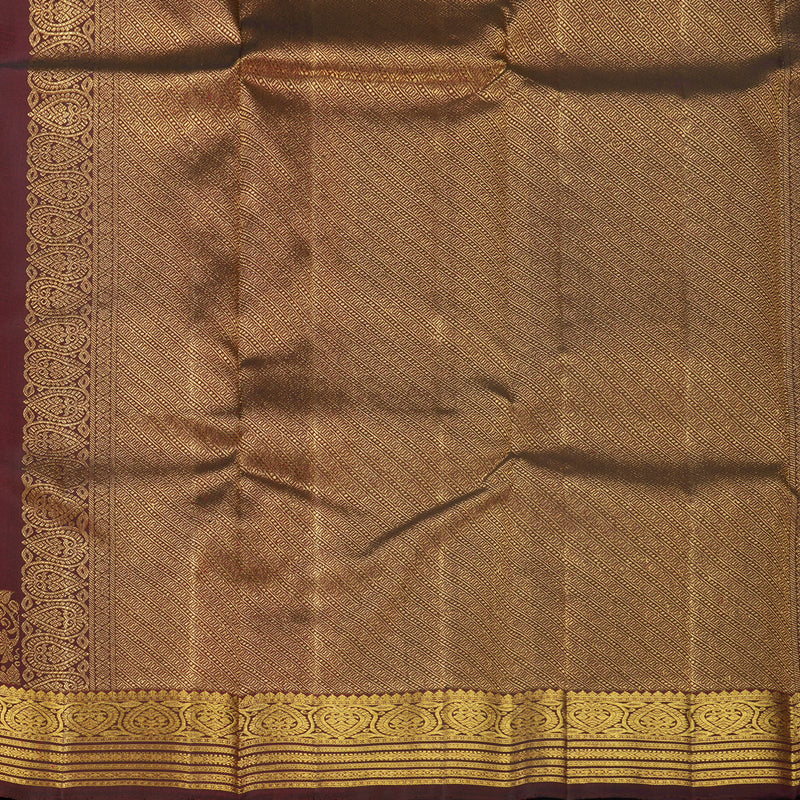Hayagrivas Handloom Maroon Kanjivaram Silk Saree KBF679G1-4
