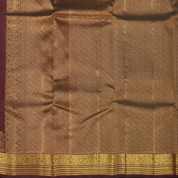 Hayagrivas Handloom Maroon Kanjivaram Silk Saree KBF679G1-4