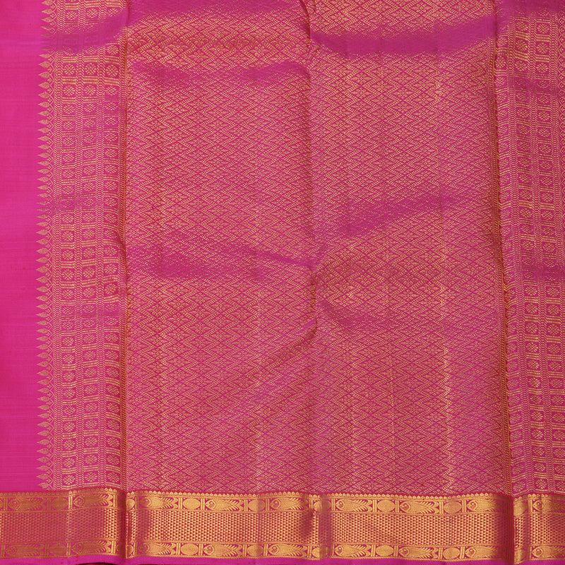 Hayagrivas Handloom Rani Pink Kanjivaram Silk Saree KBF679G2-1