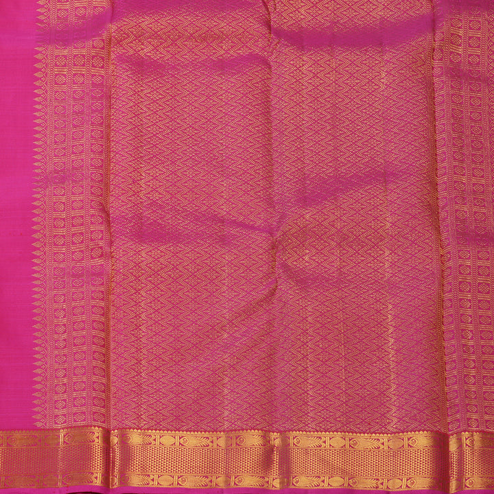 Hayagrivas Handloom Rani Pink Kanjivaram Silk Saree KBF679G2-1