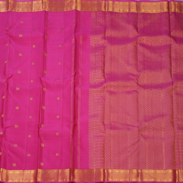 Hayagrivas Handloom Rani Pink Kanjivaram Silk Saree KBF679G2-1