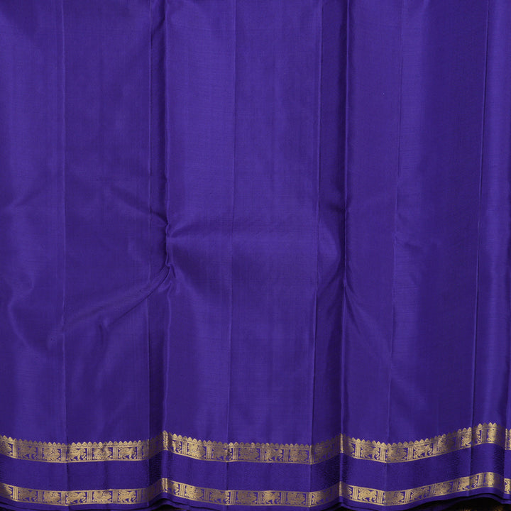 Hayagrivas Handloom Purplish-Blue Kanjivaram Silk Saree KBF679G2-2