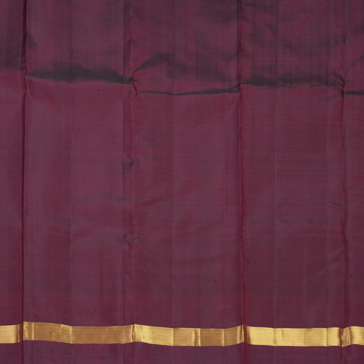 Hayagrivas Handloom Red Kanjivaram Silk Saree with Wine Maroon Border KBF681G2-1