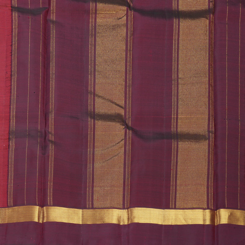 Hayagrivas Handloom Red Kanjivaram Silk Saree with Wine Maroon Border KBF681G2-1