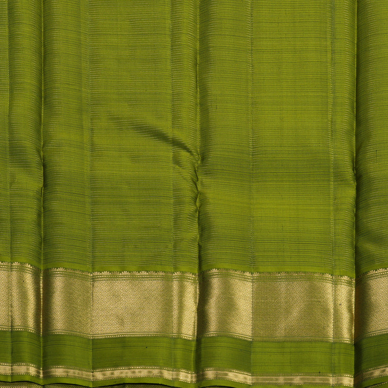 Hayagrivas Handloom Honey Shade Kanjivaram Silk Saree with Mehandi Green Border KBF682G1-2