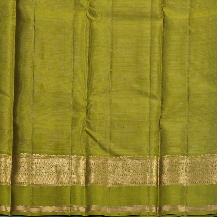 Hayagrivas Handloom Kanchana Brown Kanjivaram Silk Saree with Mehandi Green Border KBF682G1-4