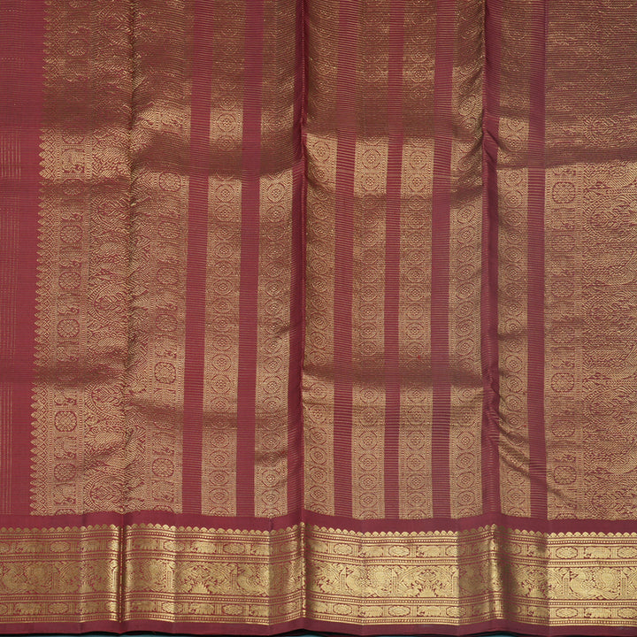 Hayagrivas Handloom Maroon Kanjivaram Silk Saree KBF682G1-5
