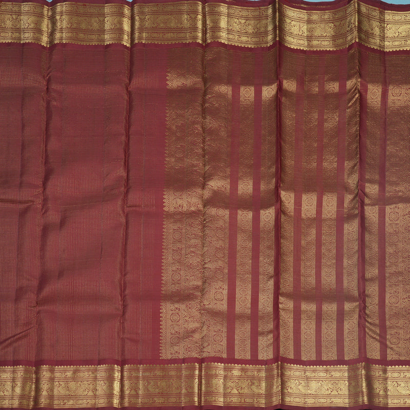 Hayagrivas Handloom Maroon Kanjivaram Silk Saree KBF682G1-5