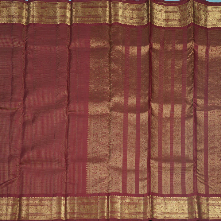 Hayagrivas Handloom Maroon Kanjivaram Silk Saree KBF682G1-5