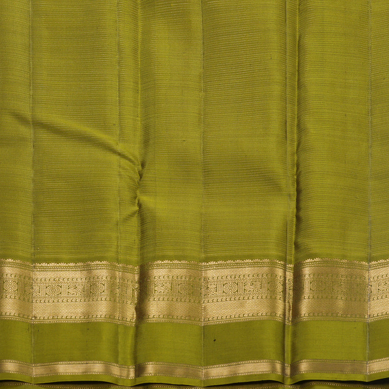 Hayagrivas Handloom Maroon Kanjivaram Silk Saree with Mehandi Green Border KBF682G1-6