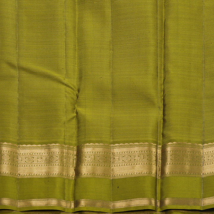 Hayagrivas Handloom Maroon Kanjivaram Silk Saree with Mehandi Green Border KBF682G1-6