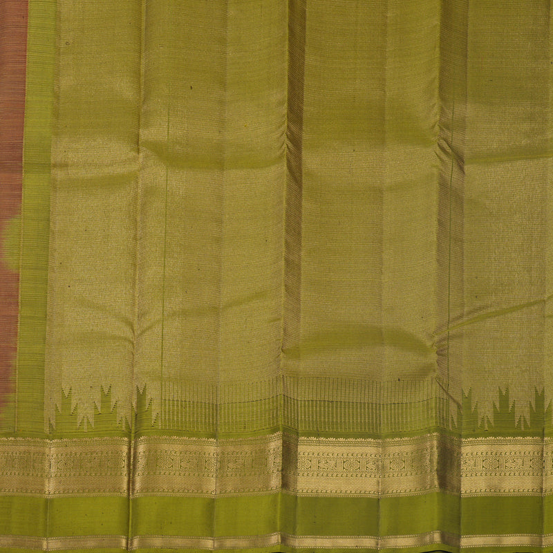 Hayagrivas Handloom Maroon Kanjivaram Silk Saree with Mehandi Green Border KBF682G1-6