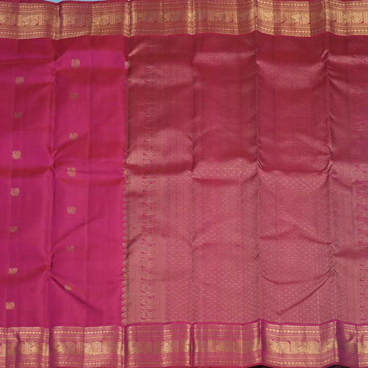 Hayagrivas Handloom Pink Kanjivaram Silk Saree KBF682G11-1