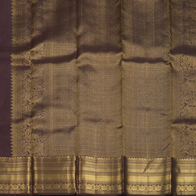 Hayagrivas Handloom Deep Jamun Kanjivaram Silk Saree KBF682G12-1