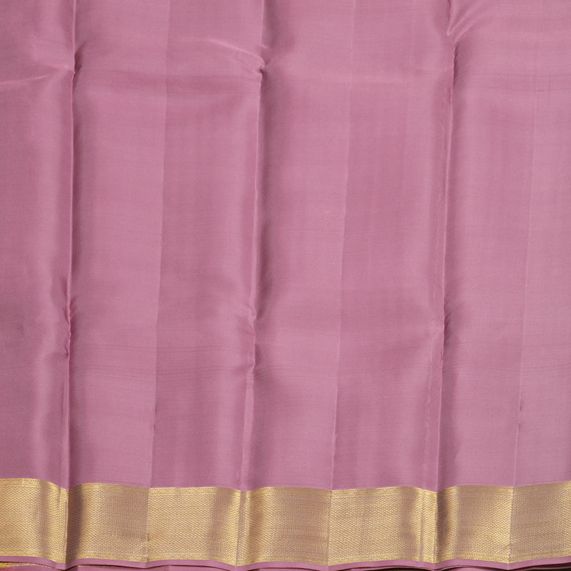 Hayagrivas Handloom Rosewood Pink Kanjivaram Silk Saree KBF682G13-1