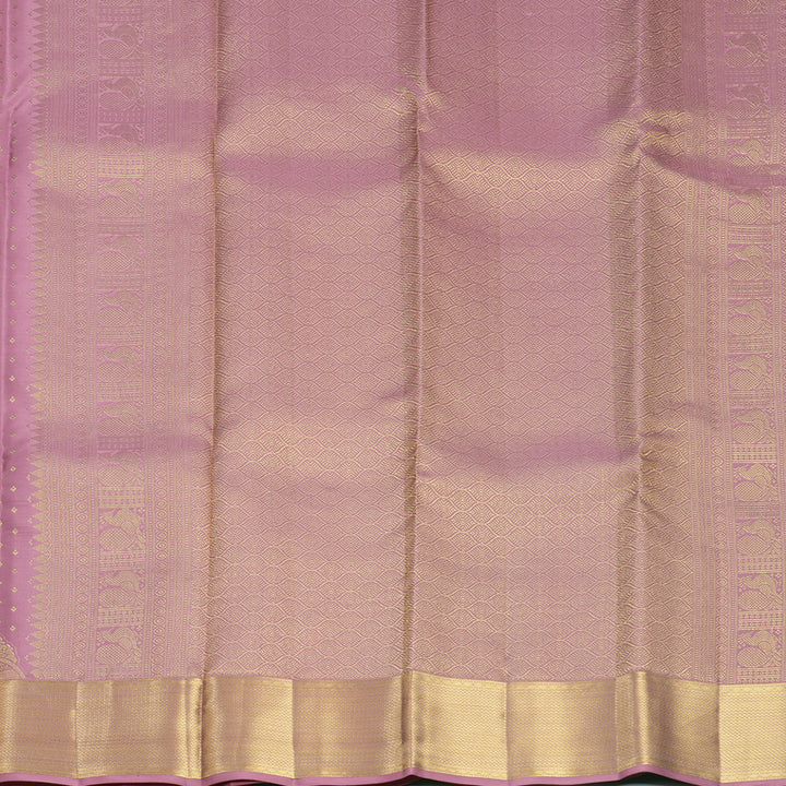 Hayagrivas Handloom Rosewood Pink Kanjivaram Silk Saree KBF682G13-1