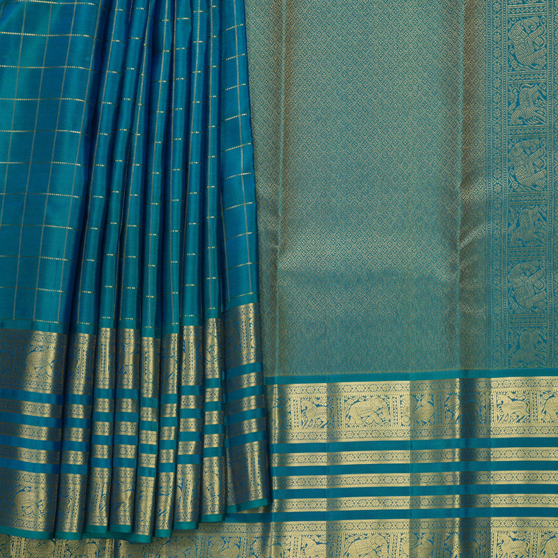 Hayagrivas Handloom Mayilkazhuthu Kanjivaram Silk Saree KBF682G14-3