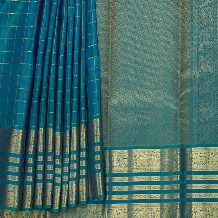 Hayagrivas Handloom Mayilkazhuthu Kanjivaram Silk Saree KBF682G14-3