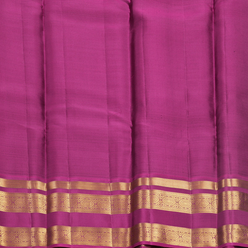 Hayagrivas Handloom Rosewood Pink Kanjivaram Silk Saree with Magenta Border KBF682G14-5