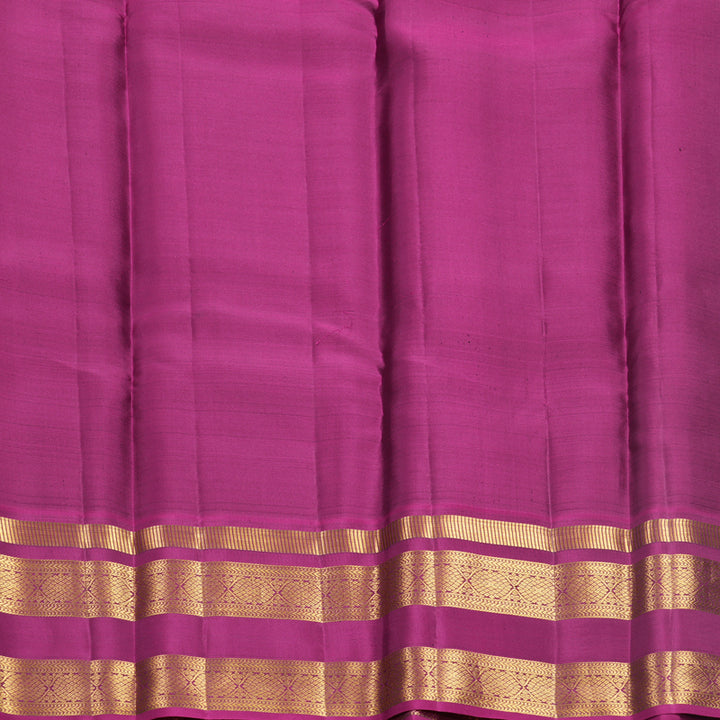 Hayagrivas Handloom Rosewood Pink Kanjivaram Silk Saree with Magenta Border KBF682G14-5