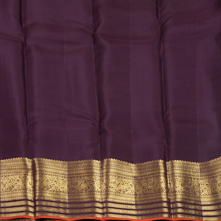 Hayagrivas Handloom Nagapazham Kanjivaram Silk Saree KBF682G15-4