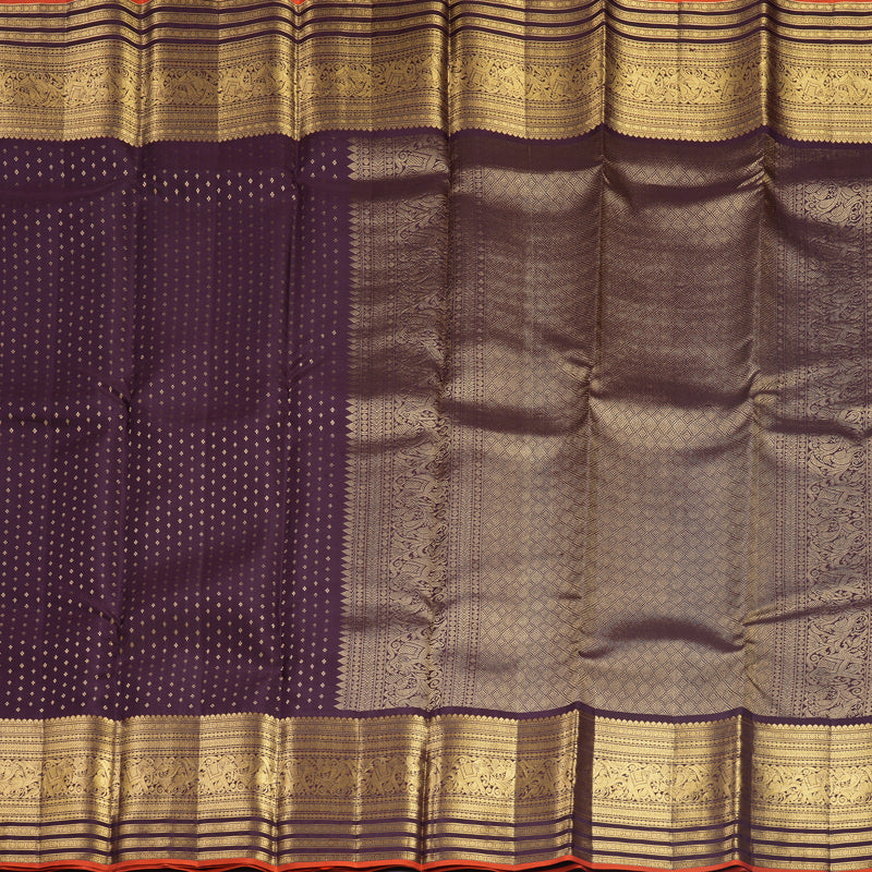 Hayagrivas Handloom Nagapazham Kanjivaram Silk Saree KBF682G15-4
