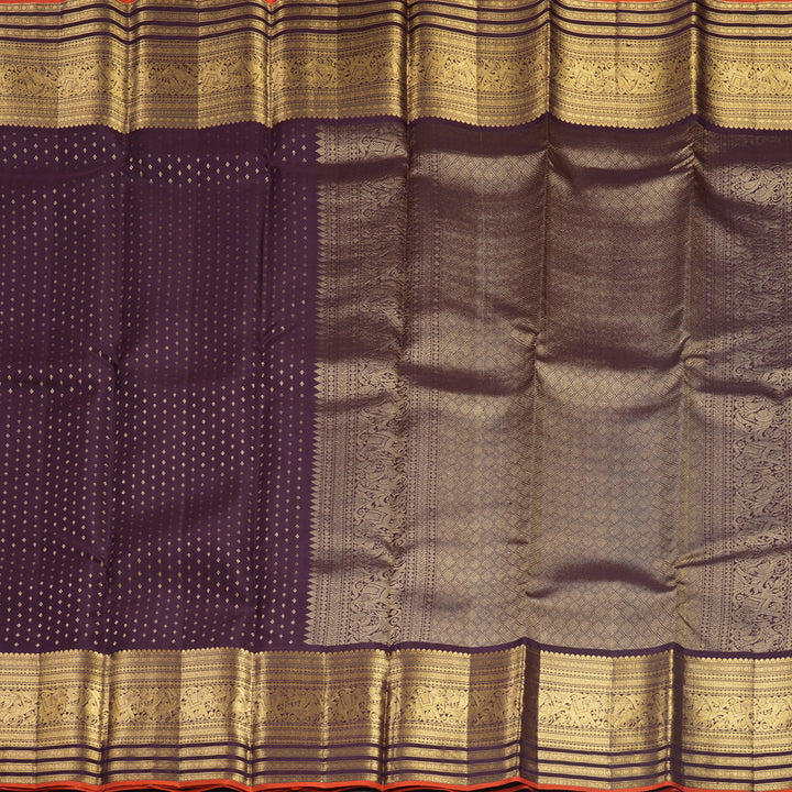 Hayagrivas Handloom Nagapazham Kanjivaram Silk Saree KBF682G15-4
