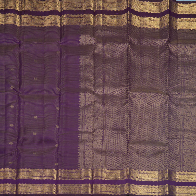 Hayagrivas Handloom Purple Kanjivaram Silk Saree KBF682G2-3