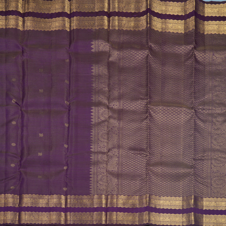 Hayagrivas Handloom Purple Kanjivaram Silk Saree KBF682G2-3
