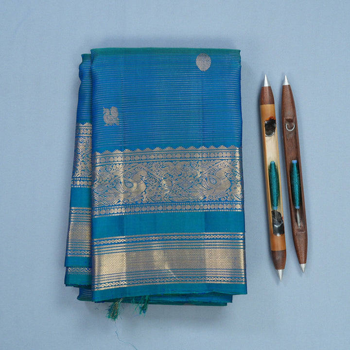 Hayagrivas Handloom Mayilkazhuthu Kanjivaram Silk Saree KBF682G2-4