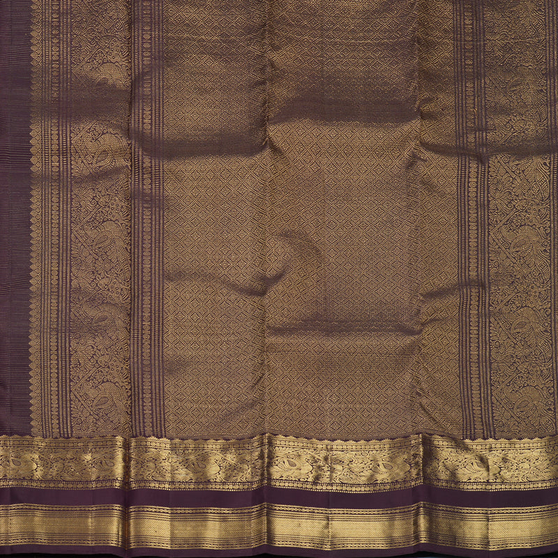 Hayagrivas Handloom Deep Jamun Kanjivaram Silk Saree KBF682G2-5
