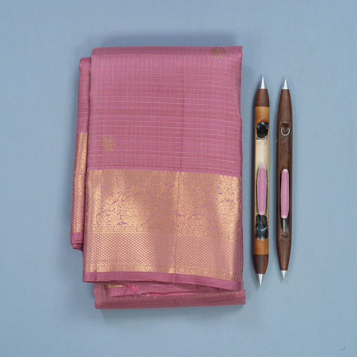 Hayagrivas Handloom Persian Pink Kanjivaram Silk Saree KBF682G6-1