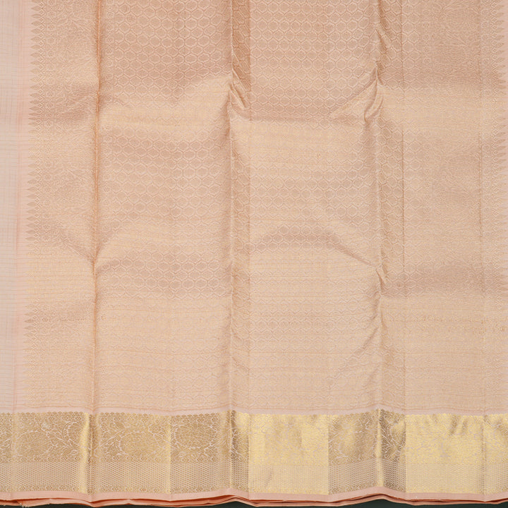 Hayagrivas Handloom Peach Orange Kanjivaram Silk Saree KBF682G6-4